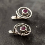 Ruby Earrings, Natural Ruby, Natural Ruby Earrings, July Birthstone, Silver Earrings, Vintage Earrings,Artistic Earrings,Birthstone Earrings (559078392)