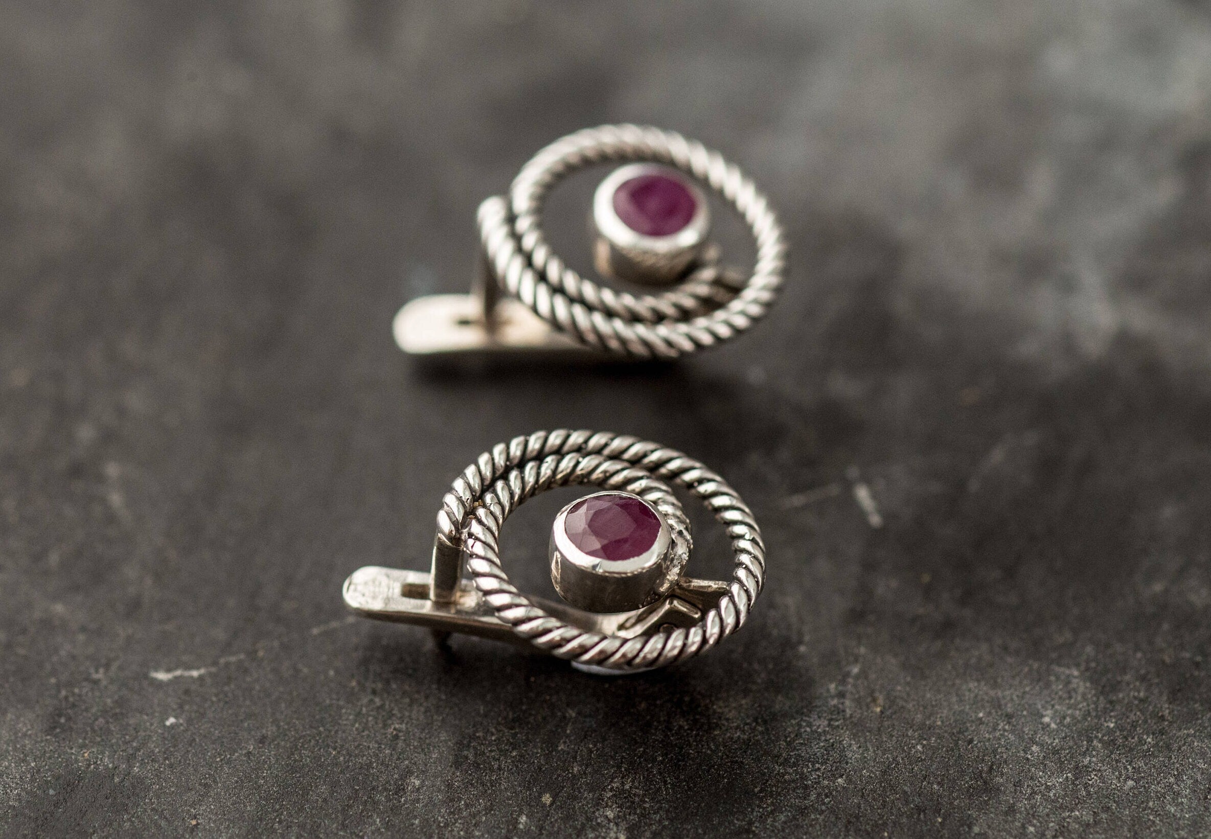 Ruby Earrings, Natural Ruby, Natural Ruby Earrings, July Birthstone, Silver Earrings, Vintage Earrings,Artistic Earrings,Birthstone Earrings (559078392)