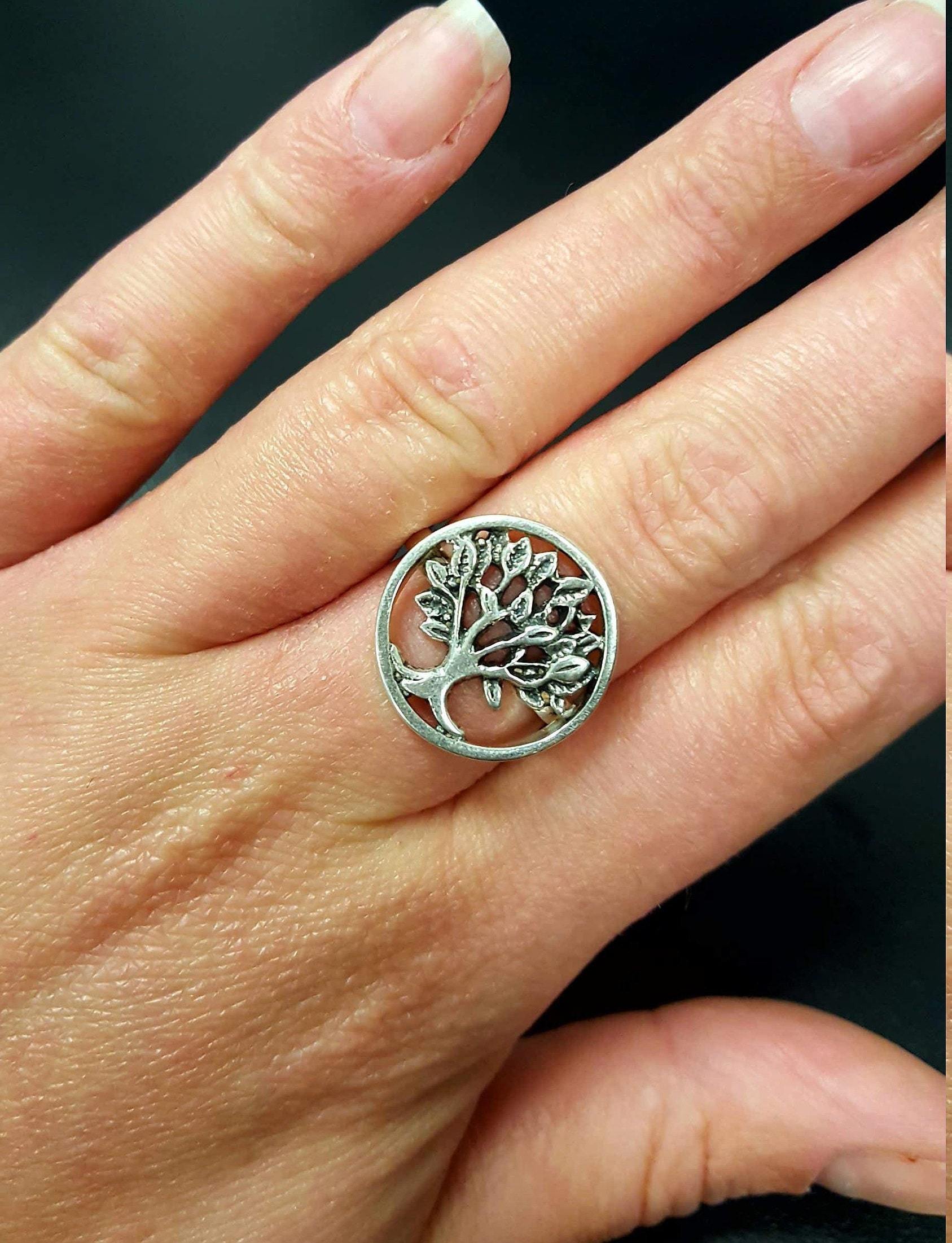 Silver Tree Ring, Family Ring, Tree of Life, Solid Silver Ring, Statement Ring, Artistic Ring, Silver Artisan Ring, Ring of Life, Tree Ring