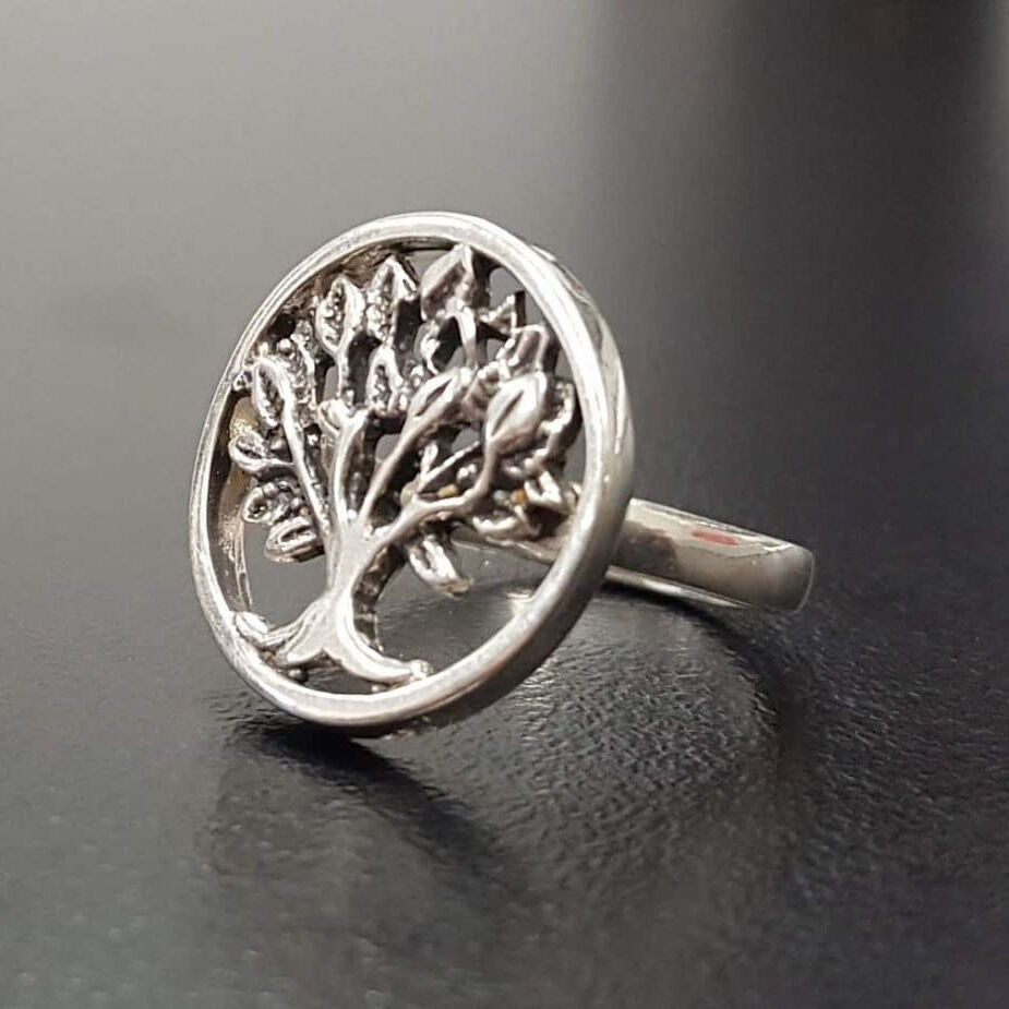 Silver Tree Ring, Family Ring, Tree of Life, Solid Silver Ring, Statement Ring, Artistic Ring, Silver Artisan Ring, Ring of Life, Tree Ring