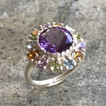 Mothers Birthstone, Amethyst Ring, Natural Amethyst, February Birthstone, Vintage Ring, Vintage Rings, Birthstones Ring, Solid Silver