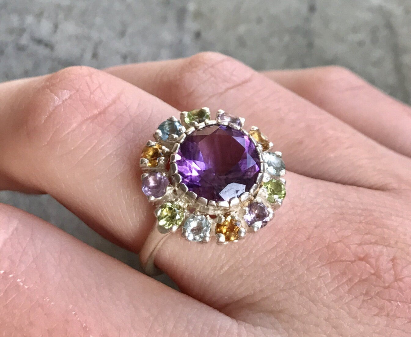 Mothers Birthstone, Amethyst Ring, Natural Amethyst, February Birthstone, Vintage Ring, Vintage Rings, Birthstones Ring, Solid Silver