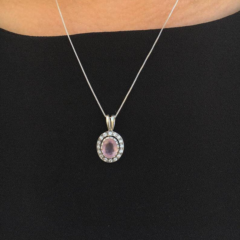 Garnet Pendant, Natural Garnet, January Birthstone, Antique Pendant, Vintage Pendant, Red Oval Pendant, Dainty Pendant, Solid Silver, Garnet