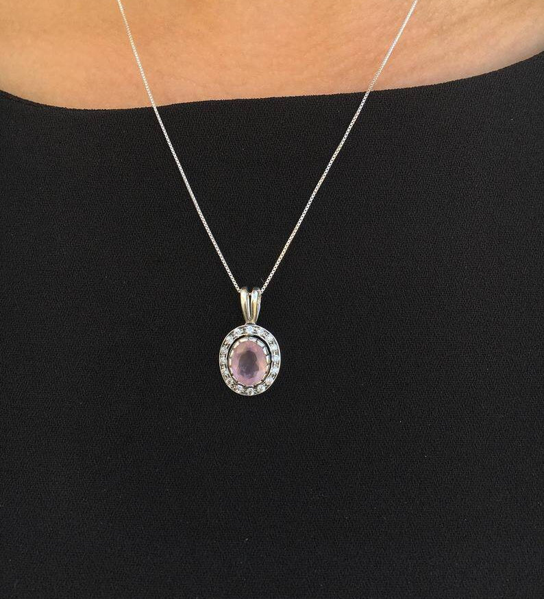 Garnet Pendant, Natural Garnet, January Birthstone, Antique Pendant, Vintage Pendant, Red Oval Pendant, Dainty Pendant, Solid Silver, Garnet