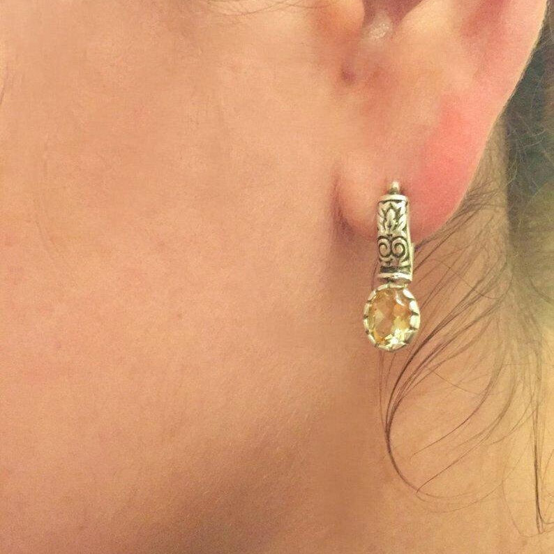 Opal Earrings, Ethiopian Opal, October Birthstone, Tribal Earrings, Vintage Studs, Long Opal Earrings, Fire Opal Studs, 925 Silver Earrings