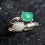 Stylish Natural Australian Opal Ring in 925 Sterling Silver, embodying hope and purity, ideal for daily wear and special occasions.