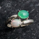 Stylish Natural Australian Opal Ring in 925 Sterling Silver, embodying hope and purity, ideal for daily wear and special occasions.