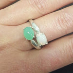 Adina Stone material options for 925 Sterling Silver, 18K Yellow Gold Vermeil, 18K White Gold Vermeil, 18K Rose Gold Vermeil.