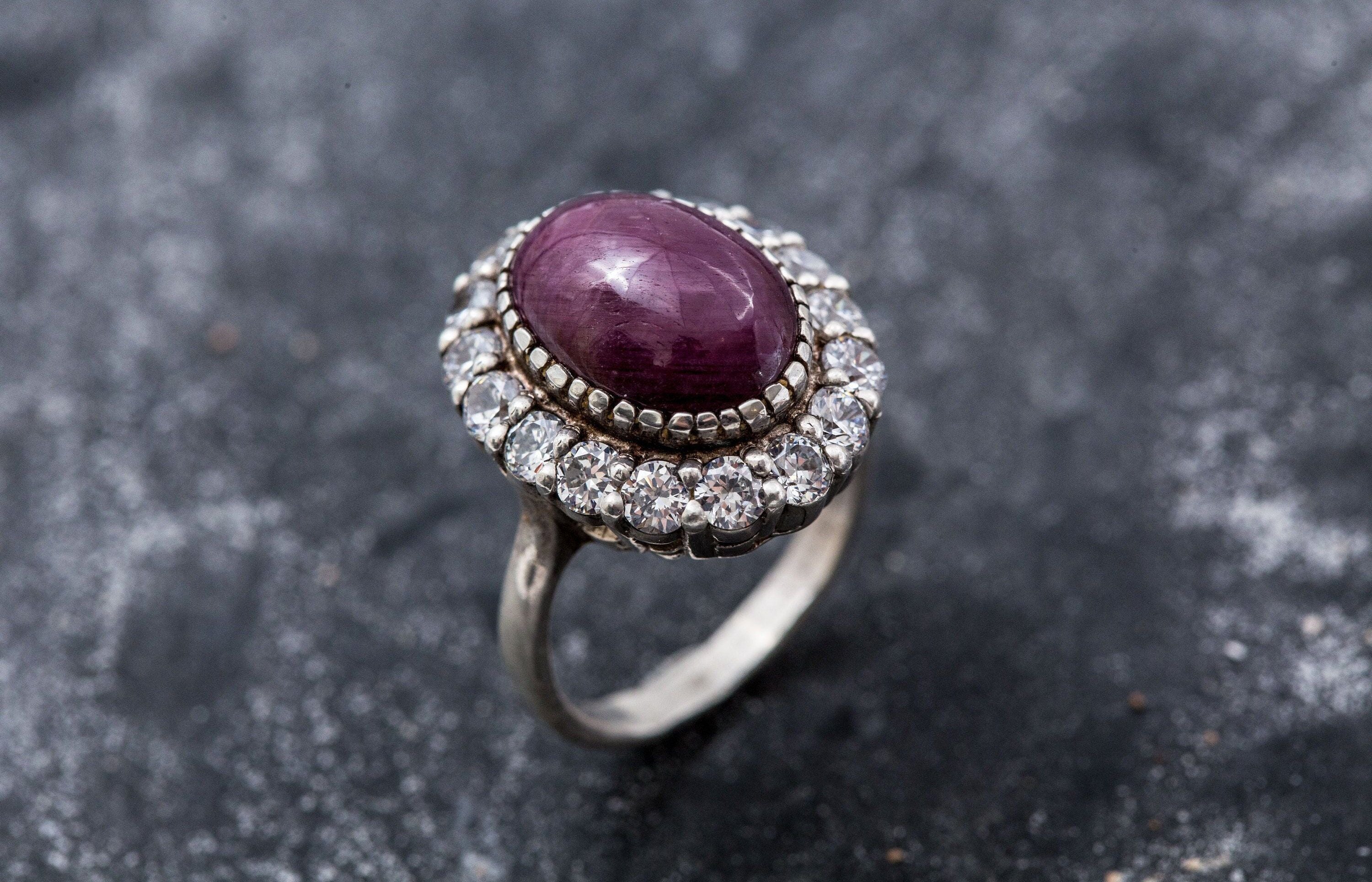 Natural Ruby Ring made in 925 Sterling Silver with Oval Natural Red Ruby in Halo setting, July Birthstone gift idea, symbolizes nobility, purity, and passion, ideal for everyday wear and perfect for birthday gifting and special occasions.