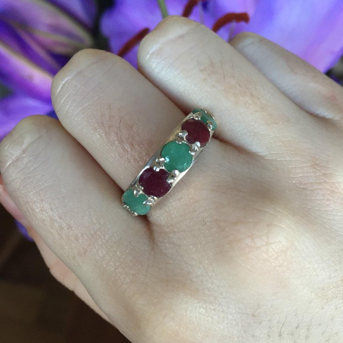 Elegant 925 Sterling Silver ring featuring a round Natural Emerald, perfect for May birthdays and everyday wear.
