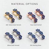 Stunning created sapphire earrings in 925 sterling silver, a meaningful birthday gift celebrating faithfulness and everyday charm.