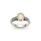 Boho Opal Ring - Genuine Fire Opal Ring - Solitaire Tribal Band