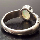 Boho Opal Ring - Genuine Fire Opal Ring - Solitaire Tribal Band