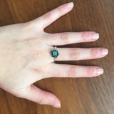 Chrysoprase Ring - Vintage Flower Rings - Rose Ring