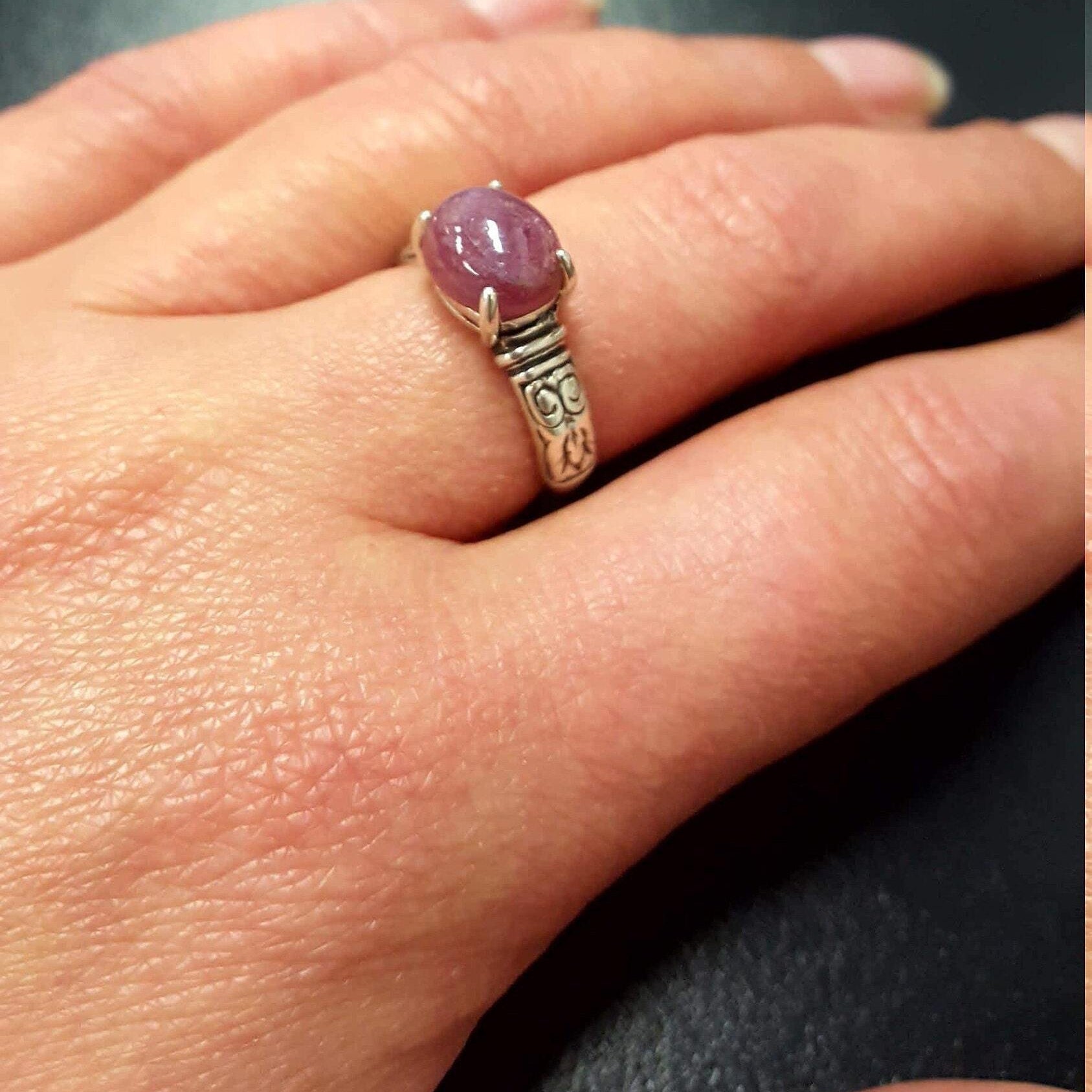Elegant 925 Sterling Silver ring featuring a stunning oval Natural Red Ruby, perfect for July birthdays and special moments.