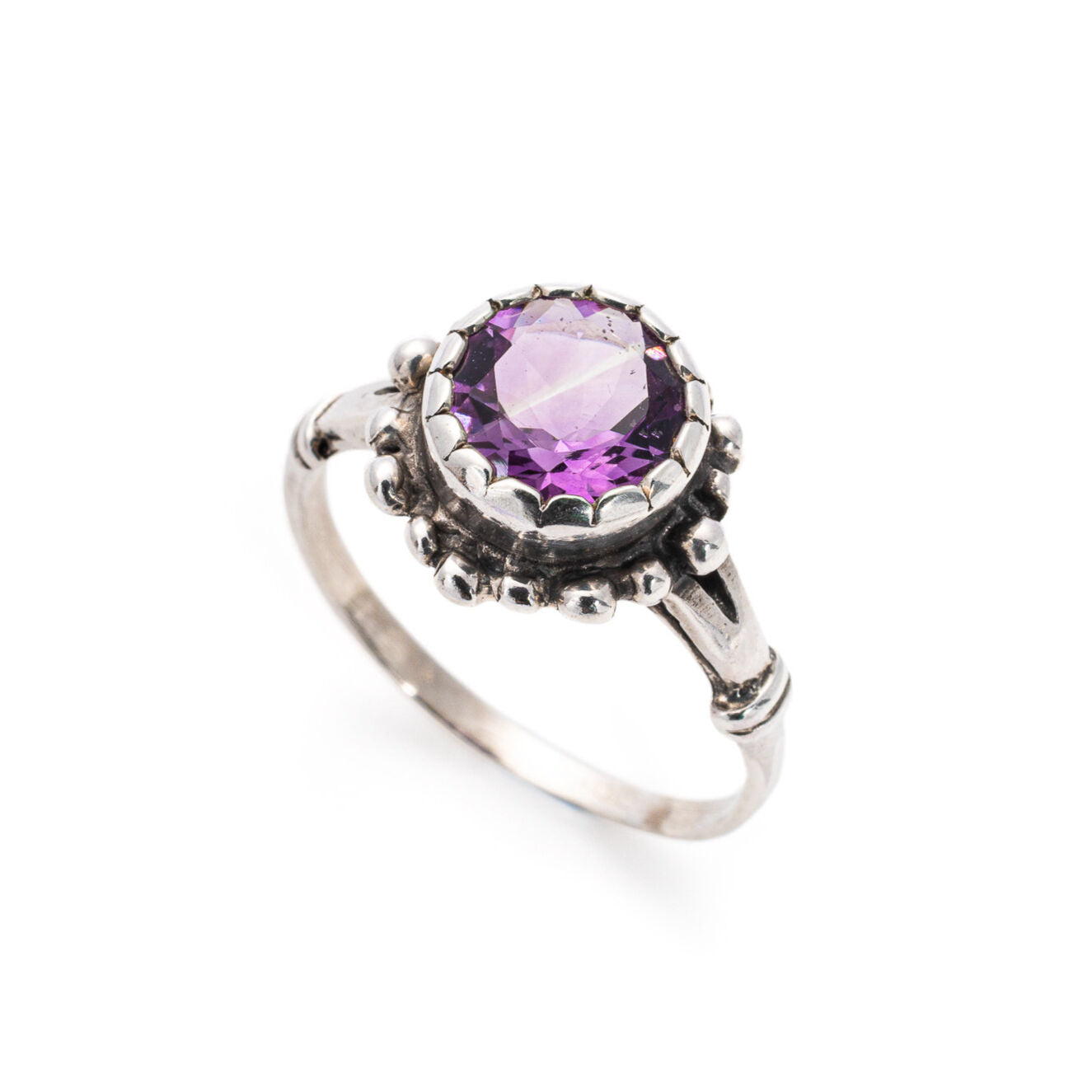 Amethyst Ring, Natural Amethyst, February Birthstone, Vintage Ring, February Ring, 3 Carats, Purple Ring, Purple Stone, Solid Silver Ring