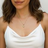 Natural Citrine Pendant in 18k Gold Vermeil, symbolizing joy and abundance, perfect for birthdays and everyday elegance.