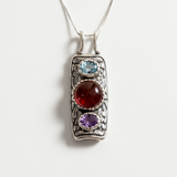 Red Agate Pendant - Natural Red Agate Necklace - Long Tribal Necklace