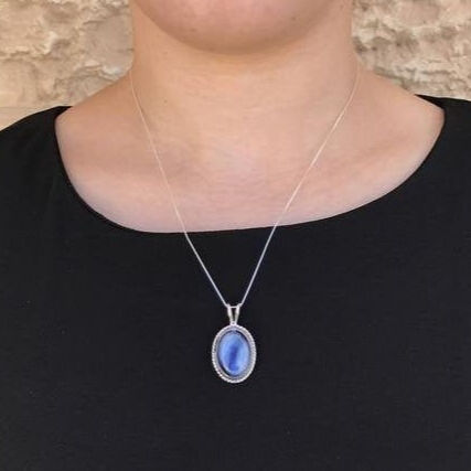 Quartz Pendant, Black Quartz, Rutilated Quartz, Quartz Necklace, Natural Rutilated Quartz, August Necklace, Silver Quartz, Leo Birthstone