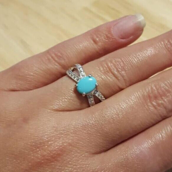 Blue Promise Ring, Turquoise Ring, Natural Turquoise, Sleeping Beauty Gem, Vintage Rings, Arizona Turquoise, Solid Silver Ring, Turquoise