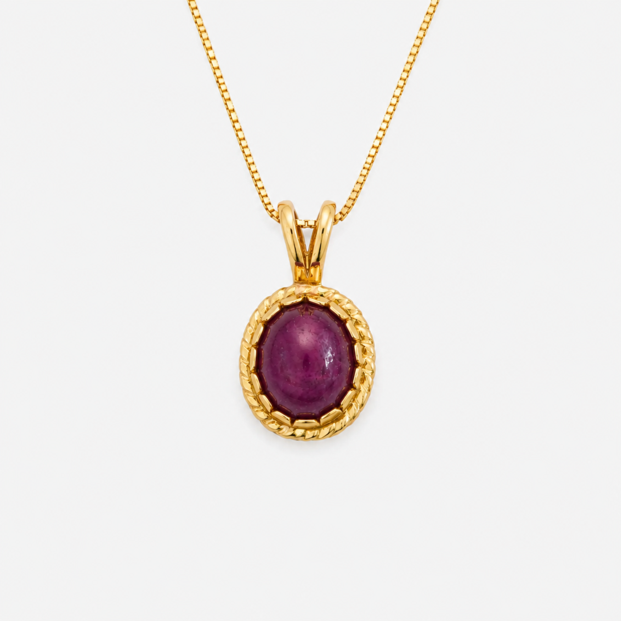 Natural Ruby Pendant made in 18k Gold Vermeil with Oval Natural Red Ruby in Solitaire setting, July Birthstone gift idea, symbolizes nobility, purity, and passion, ideal for everyday wear and perfect for birthday gifting and special occasions.