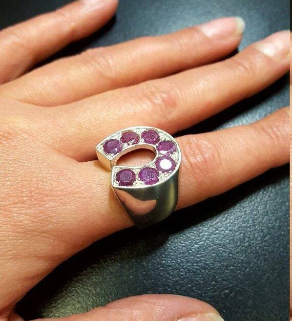 Elegant 925 Sterling Silver Natural Ruby Ring, July Birthstone, perfect for birthdays and special occasions.