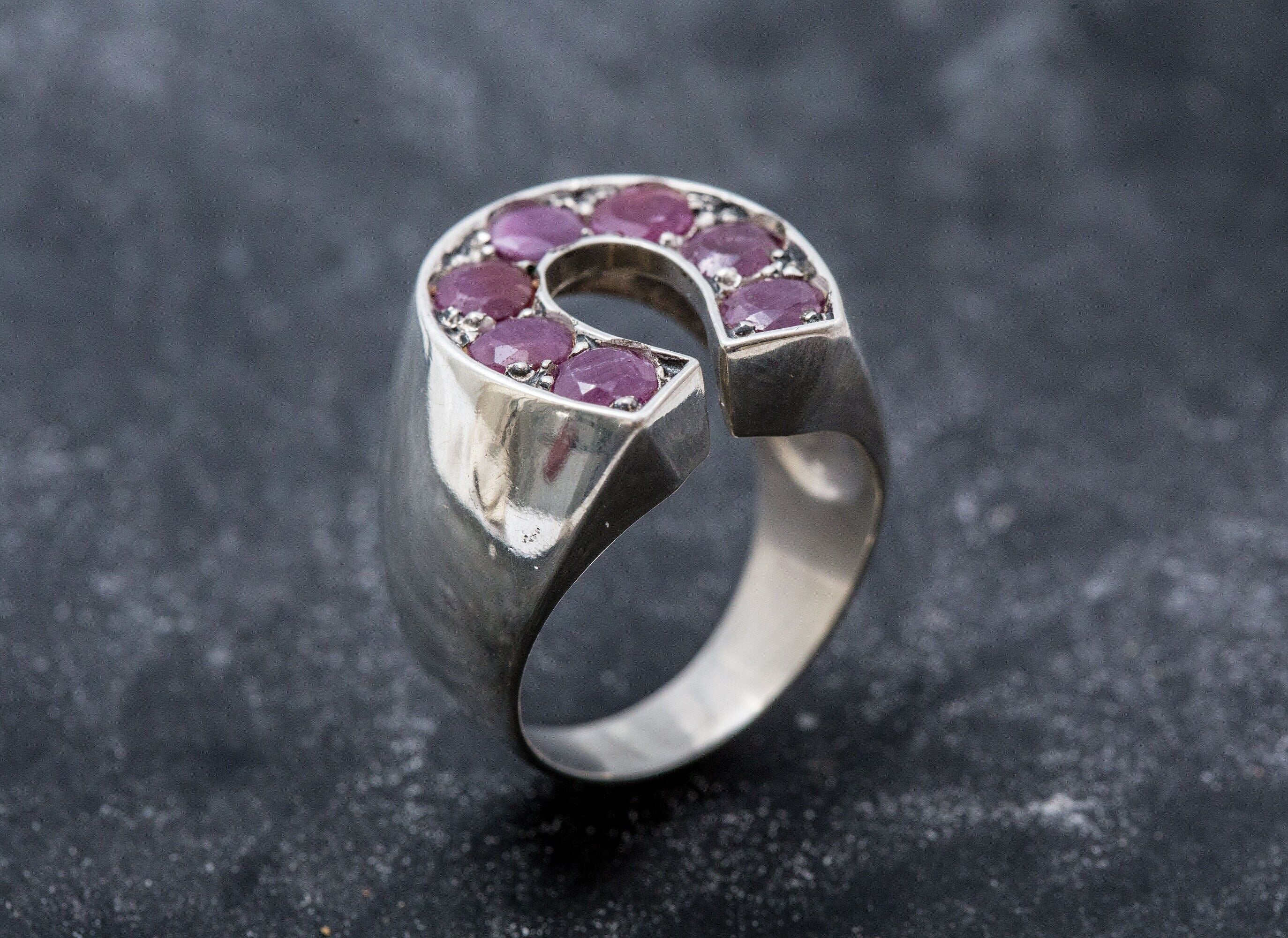 Natural Ruby Ring made in 925 Sterling Silver with Round Natural Red Ruby in Prong setting, July Birthstone gift idea, symbolizes nobility, purity, and passion, ideal for everyday wear and perfect for birthday gifting and special occasions.