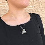 Frog Pendant - Turquoise Necklace - Large Frog Necklace