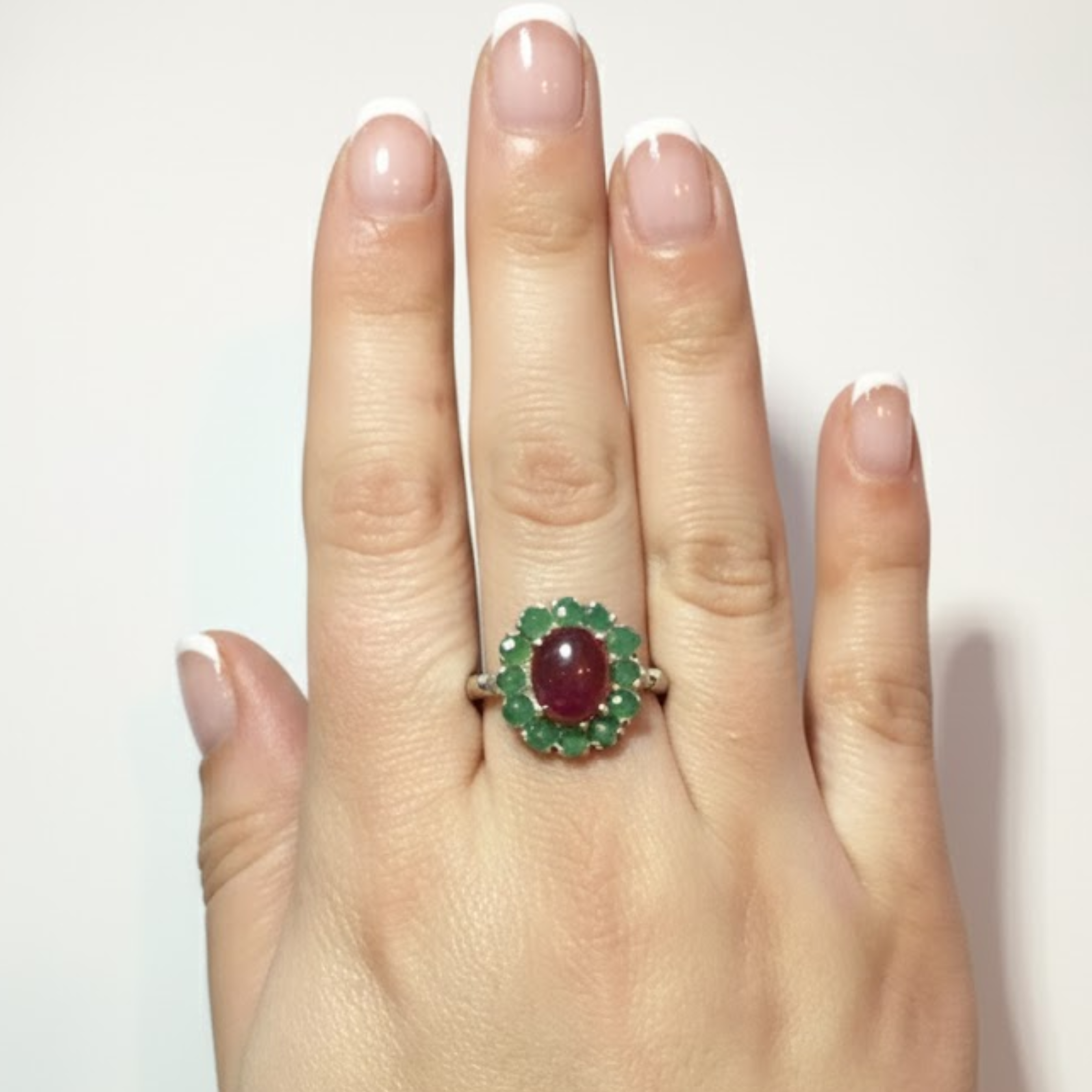 Beautiful 925 Sterling Silver Ring with Oval Natural Ruby in Halo design, a timeless gift for July birthdays and special celebrations.