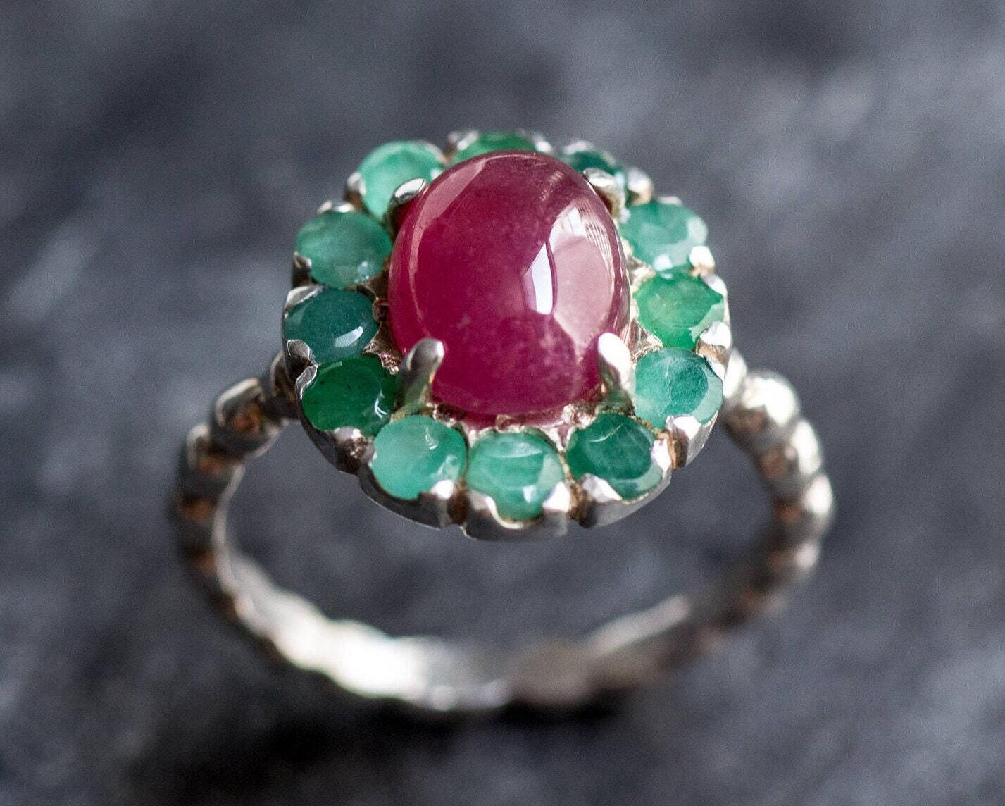 Natural Ruby Ring made in 925 Sterling Silver with Oval Natural Red Ruby in Halo setting, July Birthstone gift idea, symbolizes nobility, purity, and passion, ideal for everyday wear and perfect for birthday gifting and special occasions.
