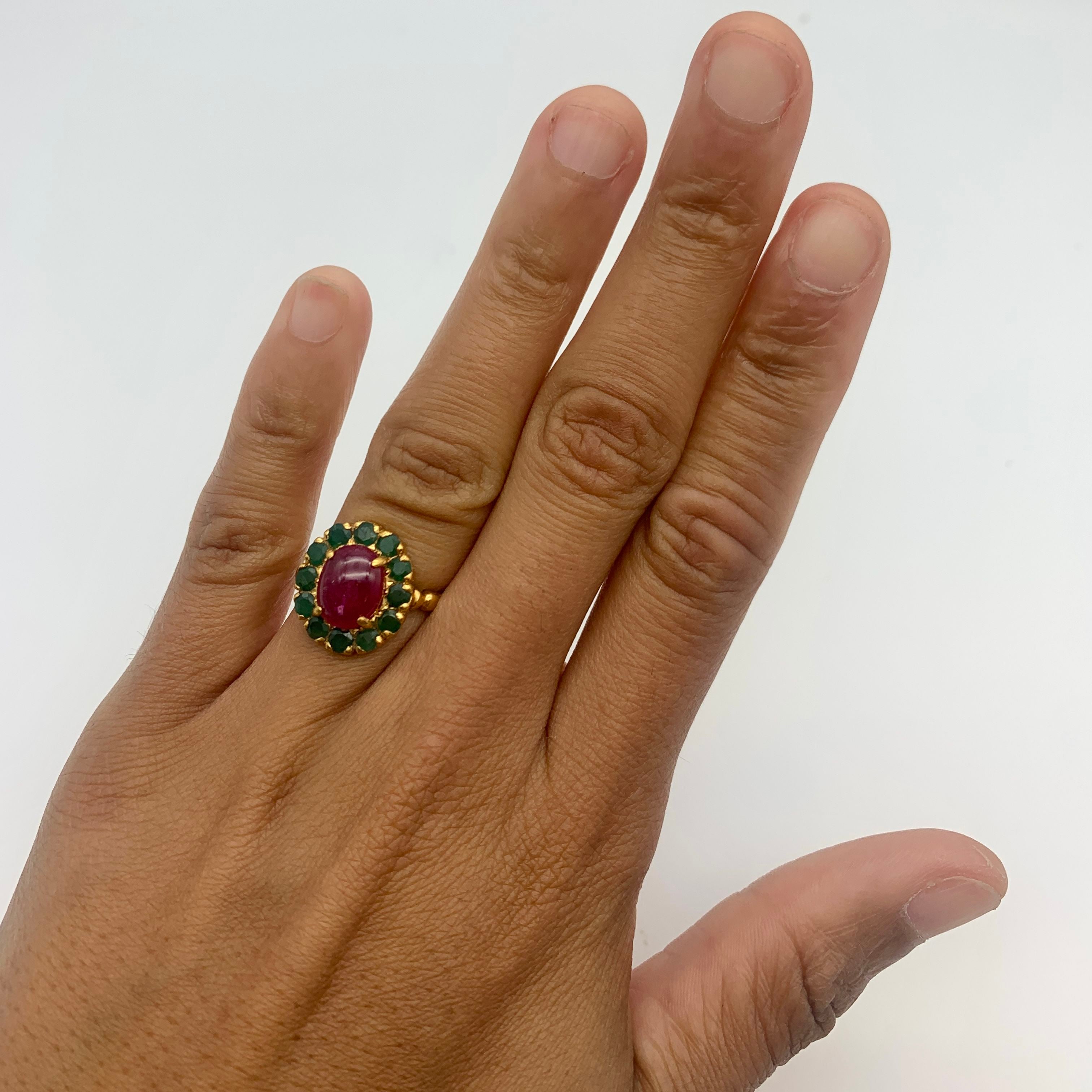 Natural Emerald Ring, Ruby Ring, Natural Ruby, Vintage Rings, May Birthstone Ring, July Birthstone, Silver Emerald Ring, Victorian Ring, 925(1)