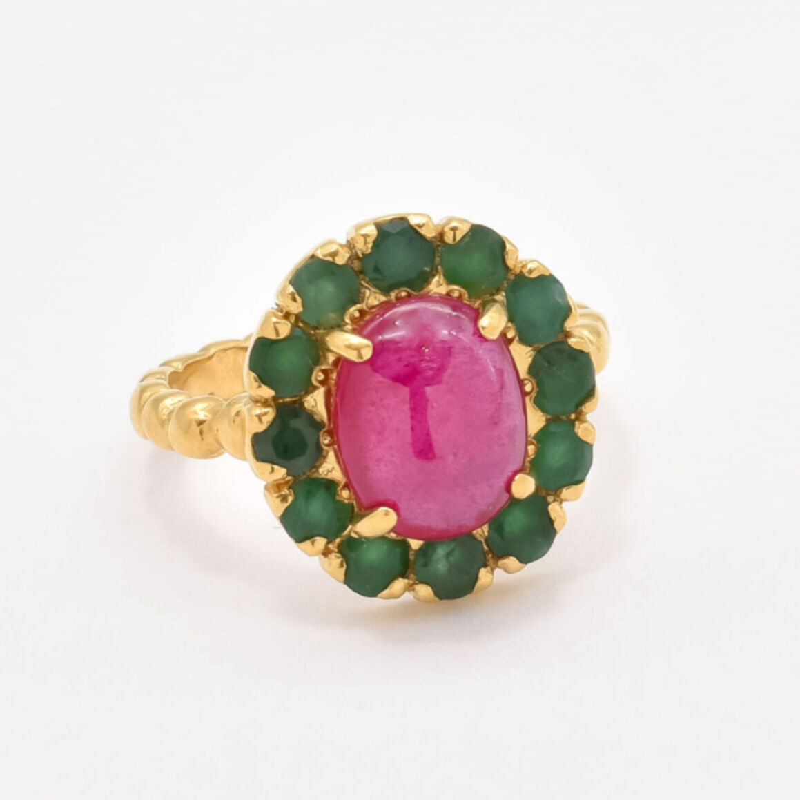 Natural Emerald Ring, Ruby Ring, Natural Ruby, Vintage Rings, May Birthstone Ring, July Birthstone, Silver Emerald Ring, Victorian Ring, 925(1)