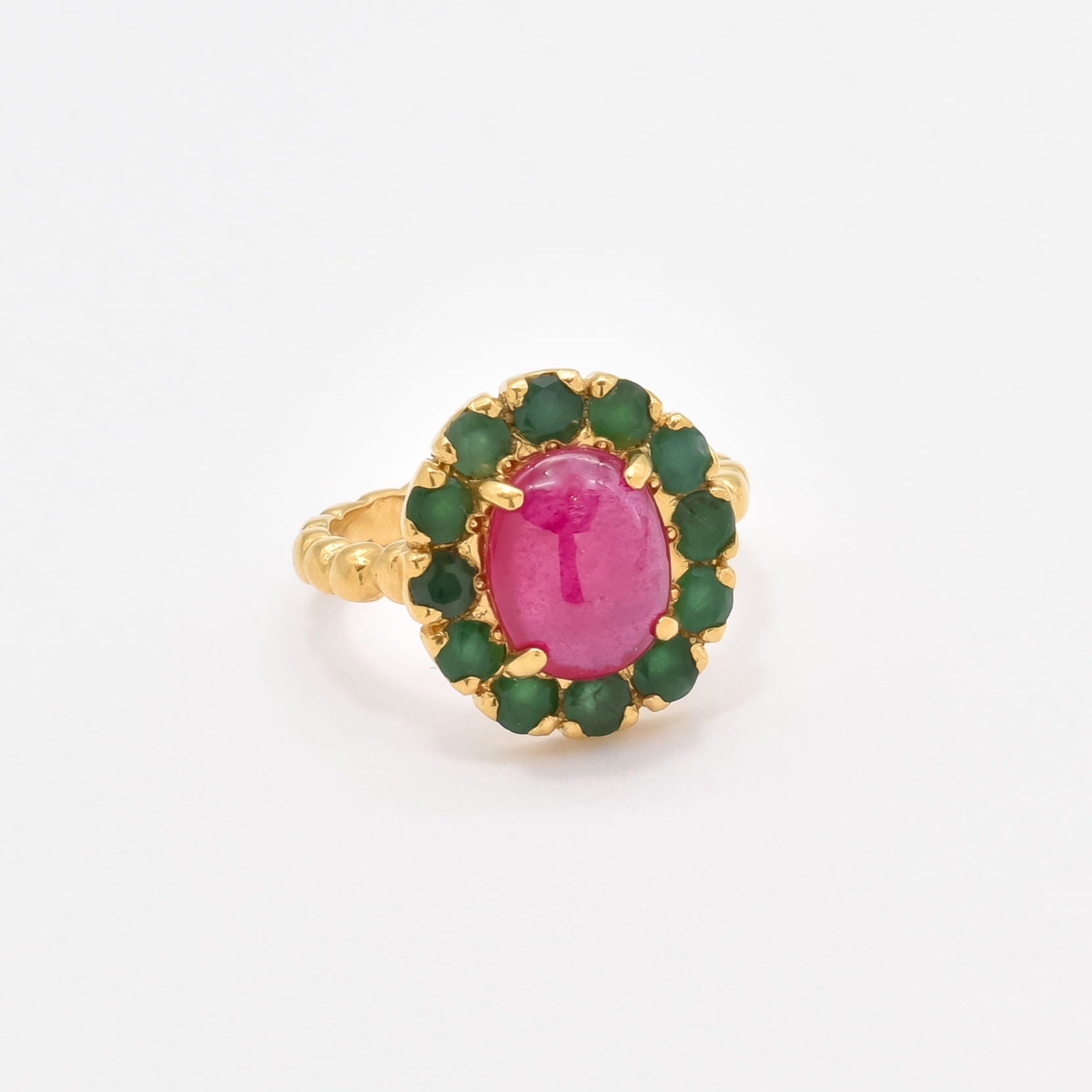 Natural Emerald Ring, Ruby Ring, Natural Ruby, Vintage Rings, May Birthstone Ring, July Birthstone, Silver Emerald Ring, Victorian Ring, 925(1)