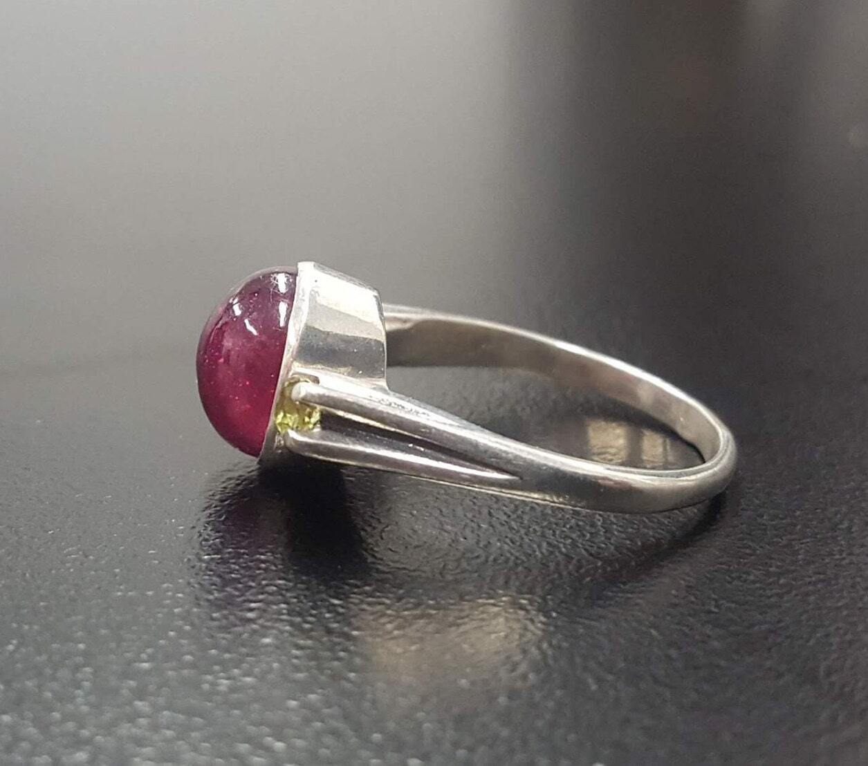 Ruby Ring, Natural Ruby Ring, July Birthstone Ring, Red Vintage Ring, Genuine Ruby Ring, Vintage Ring, Large Ruby Ring, Solid Silver Ring