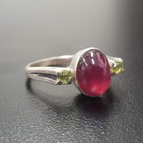 Ruby Ring, Natural Ruby Ring, July Birthstone Ring, Red Vintage Ring, Genuine Ruby Ring, Vintage Ring, Large Ruby Ring, Solid Silver Ring