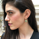 Genuine Chrysoprase Earrings - Fire Opal Earrings - Drop Flower Earrings