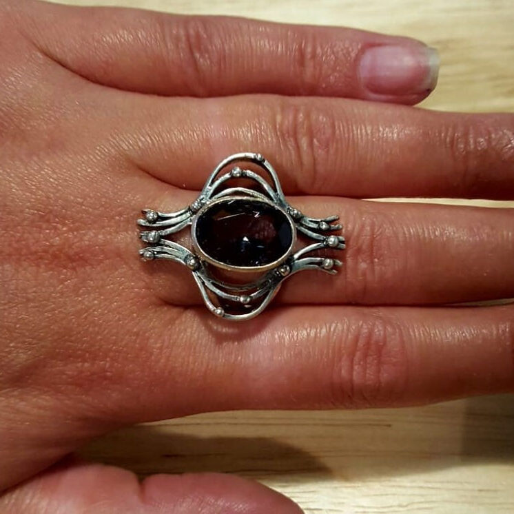 Unique Green Diamond, Created Diamond, Vintage Rings, Diamond Cut, Lab Diamond, Solid Silver Ring, Green Ring, Pure Silver, Green Diamond