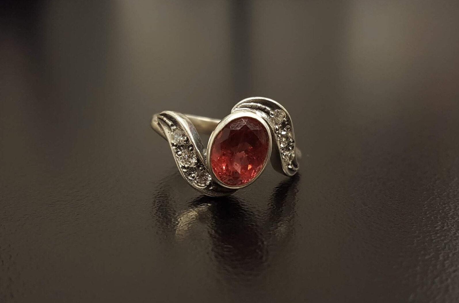 Pink Tourmaline Ring, Tourmaline Ring, Natural Tourmaline, October Birthstone, Unique Ring, October Ring, Solid Silver Ring, Tourmaline