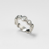 Diamond Eternity Band - Dainty Diamond Ring - White Gold Stackable Ring