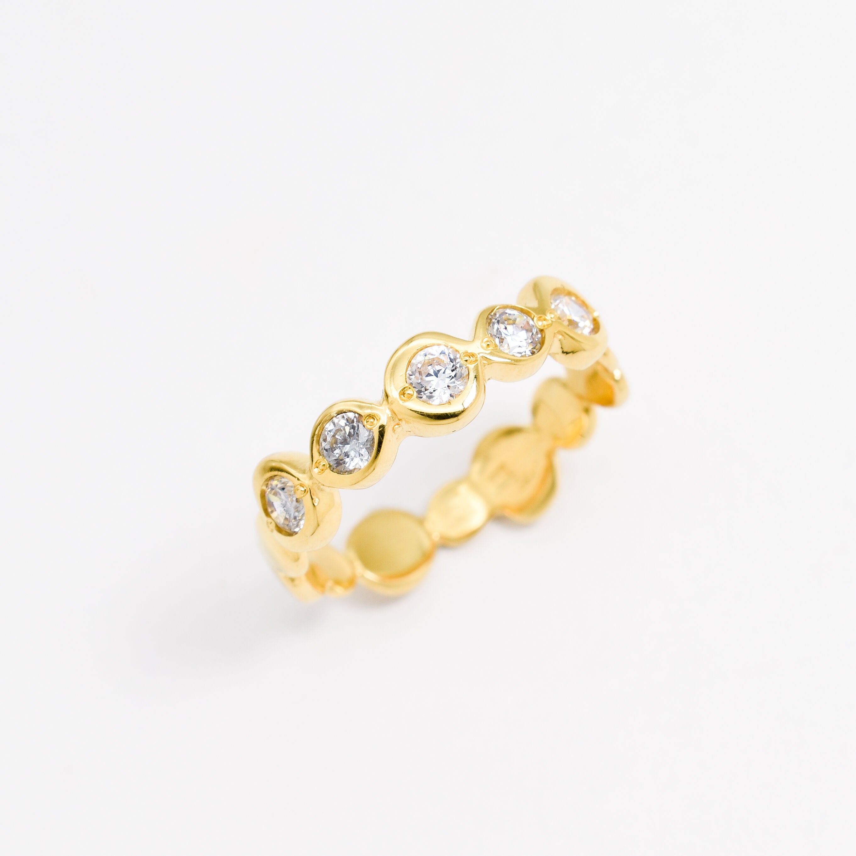 White Gold Band, Diamond Band, Created Diamond, Bubble Band, Stackable Band, Dainty Ring, Bohemian Ring, Wedding Band, Solid Silver Band(1)