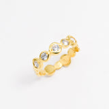 Diamond Eternity Band - Dainty Diamond Ring - White Gold Stackable Ring