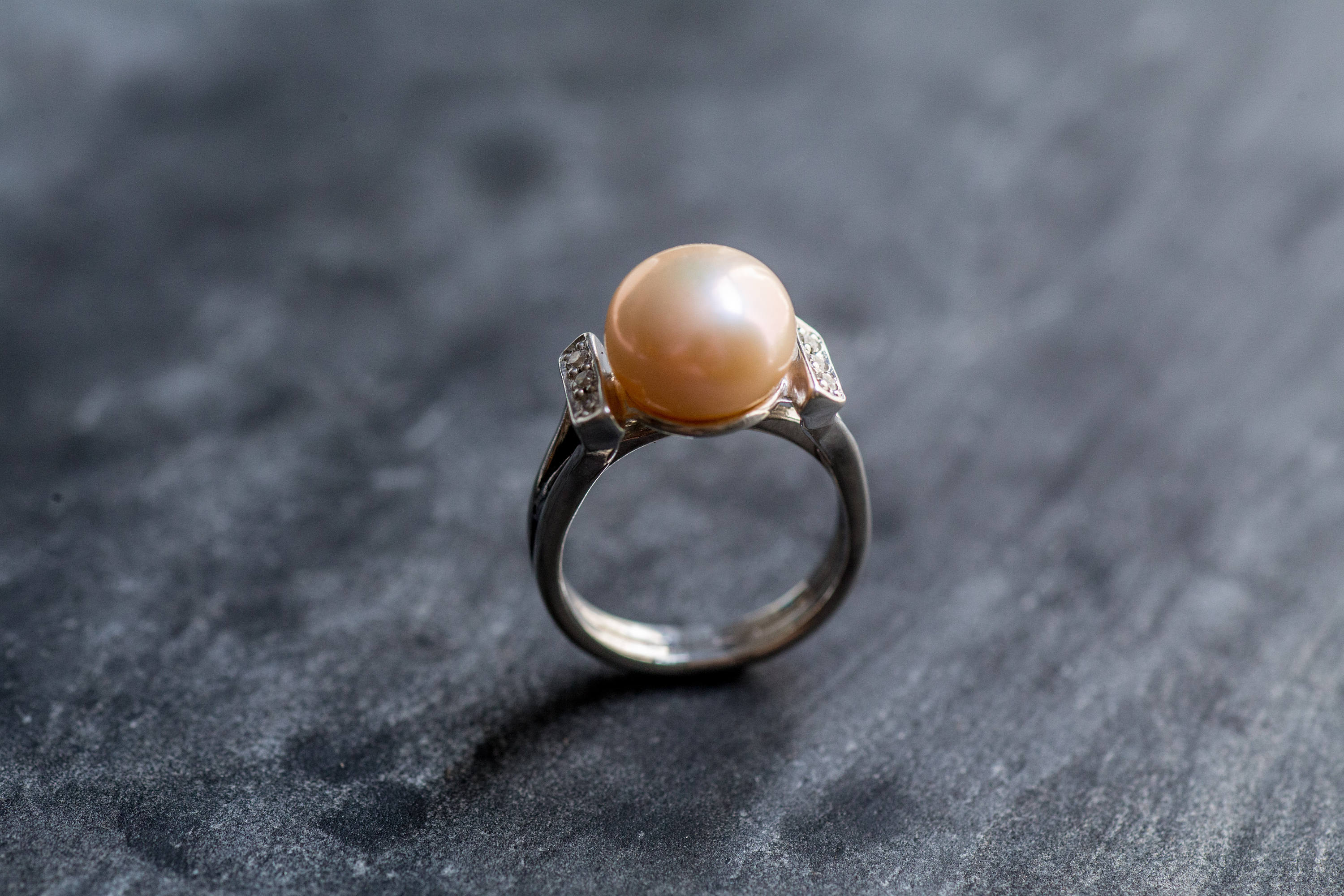 Real Pearl Ring, Beige Pearl Ring, Natural Pearl, June Birthstone, Pink Pearl, Real Pearl, Vintage Rings, Beige Ring, 925 Silver Ring, Pearl (549941013)