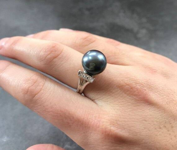 Real Pearl Ring, Beige Pearl Ring, Natural Pearl, June Birthstone, Pink Pearl, Real Pearl, Vintage Rings, Beige Ring, 925 Silver Ring, Pearl (549941013)