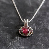 Tourmaline Pendant, Natural Tourmaline, Victorian Pendant, Pink Tourmaline, October Birthstone, Silver Pendant, October Pendant, Tourmaline