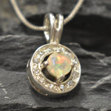 Gold Opal Pendant - Natural Ethiopian Opal, Fire Opal Pendant