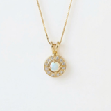 Gold Opal Pendant - Natural Ethiopian Opal, Fire Opal Pendant