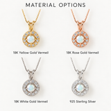 Gold Opal Pendant - Natural Ethiopian Opal, Fire Opal Pendant