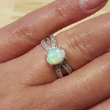 Opal Vintage Ring - Natural Opal Ring - October Birthstone Ring