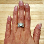 925 Sterling Silver Opal Ring featuring a stunning white Opal, an exquisite gift for October birthdays and special moments.