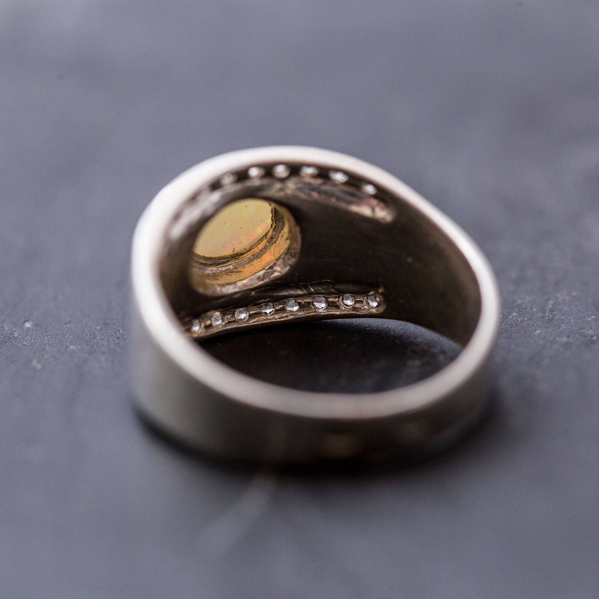 925 Sterling Silver Opal Ring adorned with a brilliant white Opal, perfect for everyday elegance and memorable gifting.